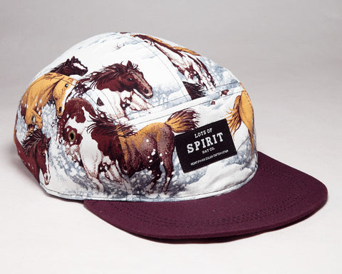 Snowy Horse 5 Panel