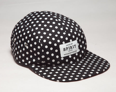 Black Polka Dot 5 Panel