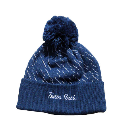 Take Cover Pom Beanie Navy