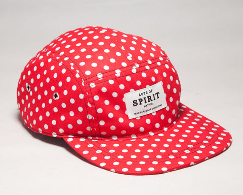 Red Polka Dot 5 Panel